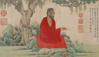 赵孟頫红衣罗汉图卷用了什么绘画技巧？