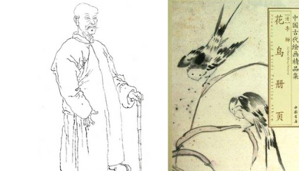 《松藤图》：清代扬州画派画家李鱓所作，为立轴绘画作品