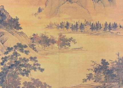 明代画家仇英《秋江待渡图》简介 现收藏于中国美术馆