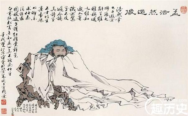 唐朝田园诗人孟浩然一生寄情于山水之中